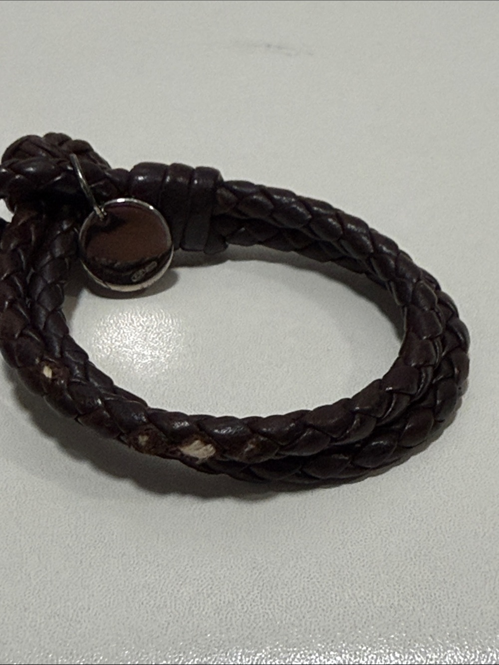 Vintage Bottega Veneta Double-Row Intrecciato Nappa Leather Bracelet - Picture 5 of 6